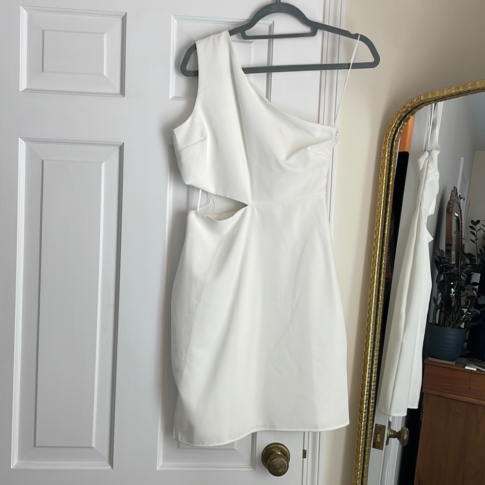 Brand new one shoulder cutout Sam Edelman white dress
